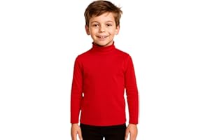 Liabel Lupetto Bambino Caldo Cotone Morbido Dolcevita Bambino Manica Lunga Collo Alto 3-14 Anni