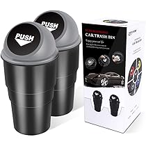 Portarifiuti Per Auto Con Coperchio - Piccolo, Con Tasca - Per Casa, Ufficio E Auto - Nero - Foto 6