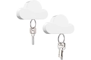 EQLEF Cloud Key Hook for Wall, Cloud Strong Magnetic Key Holder Adhesive Hook Keys Magnet Holder 2 PCS (2)