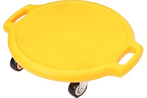 NUKDEY Planche à Roulettes pour Enfant, Balance Board Enfants avec Poignées et Roues Silencieuses, Planche d'équilibre Assise, Équipements Sportifs Intérieur & Extérieur, Jouet éducatif Adapté à l'Autisme