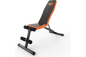 Dskeuzeew Weight Bench Adjustable, Full Body Exercise Folding Fitness Workout Bench with Multiple Adjustments Positions, Exercise Bench for Weight Lifting & Sit Up Abdominal Supine Board Flat Home Gym