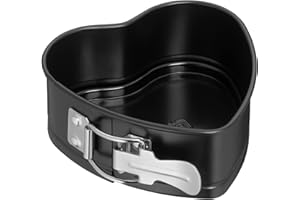 Original Kaiser Inspiration Mini Herzbackform Ø 11 x 14 x 5 cm, Herzbackform klein, Backform Herz klein beschichtet, Springform klein für 1/2 Rezeptportion, Schwarz