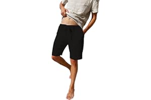 LVCBL Short d'été léger et aéré pour Homme - Coupe Ample - Coupe Ample - Pantalon Court de Loisirs
