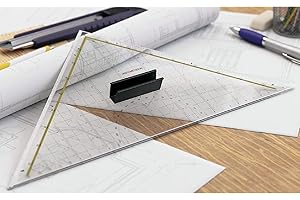 !!-Präzision aus Acrylglas und Edelstahl-!! Sehr hochwertiges Schneidedreieck, wertiges 325mm Dreieck aus transp.Acrylglas + massiver Stahlkante, Modellbauwerk®, Geodreieck