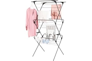 Minky Premium Sure Grip 3 Tier Airer, Stainless Steel, Gunmetal, Standard Size