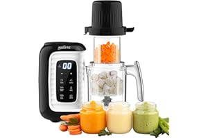 KOSTTE Cuiseur Mixeur Multifonctions, Robot Cuiseur Multifonctions, Cuisson Vapeur Rapide 15min, Mixeur, Blender bebe, Réchauffe, Décongèle, Puree bebe, Petits Pots pour Bébé, Baby Food Maker