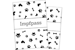 Wilhelm Fell Funda para cartilla de vacunación para animales, personalizable para tu mascota, idea de regalo personal para dueños de mascotas, funda protectora para cartilla de vacunación para