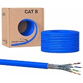 RedStar24 CAT 8 Ethernet Cable 50 m &ndash; Network Cable CAT8.1 LAN Copper Data Cable CAT.8 Gigabit S/FTP Category 8, Halogen Free