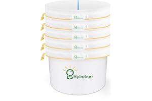 Hyindoor Bubble Bags All Mesh 5 Gallonen 5 Bags Set Bubble Hash Bag Ice-O-Lator Krautig EIS Essenz Extractor Kit mit Presssieb und Tragetasche für Kräuterextraktion und Produktion von Hasch