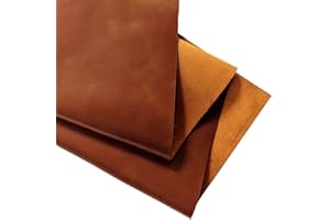 KGS Real Leather Sheets | Full Grain Tooling Leather | 1.3-1.5mm Thick | Cowhide Leather Sheet for Leathercrafts, Repairing and Home Decor by Kozmo (Chestnut Oil-Tanned, 6" X 12")