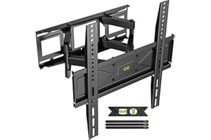 USX MOUNT USX-MOUNT TV Wall Mount Swivelling and Tilting for 32-70 Inch LED, OLED, Plasma TV, Universal TV Wall Mount with Ultra Strong Double Arm, Max VESA 400 x 400 mm, up to 45 kg