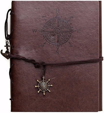 YUYWOO Retro Leather Photo Album Special Scrapbook DIY Anniversary Scrapbook Album,Wedding Anniversary Guestbook, Travel Book (Coffee)