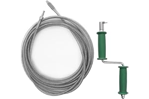 Asaiy Rohrreinigungsspirale, Flexible Spirale mit Kralle - Umweltfreundliche Lösung für hartnäckige,Geeignet für Toiletten Verstopfung lösen, Kanalisation, Badewanne（5m * 10mm）