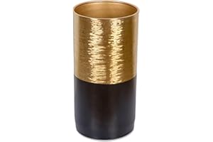 Presume de casa Paraguero de 50cm Dorado y Negro Mate Venecia Complementos Decorativos Aluminio 24 * 50 * 24