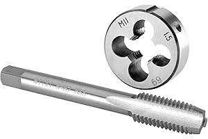 Burkit M11 X 1.5 Set di maschi e matrici per mano destra, M11 x 1.5 filettatura macchina e fustella rotonda