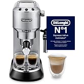 De'Longhi Dedica Manuel Espresso Makinesi, 15 cm Genişlik, 1 L Kapasite, 1350W, 15 Bar Basın&ccedil;, Paslanmaz &Ccedil;elik (EC 685.M)