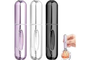 HENGBIRD 5ML Perfume Atomiser 3 Pcs Travel Perfume Bottle Mini Atomizer Spray Bottle Refillable Portable Empty Fragrance Bottle Container for Perfume Aftershave Travel Holiday and Night Out