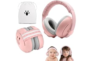 YINGERTOOL Gehörschutz Baby, 2 In 1 25db Lärmschutz Kopfhörer Kinder, mit Geräuschunterdrückung, Baby Gehörschutz Ohrenschützer für Bis 48 Monate ideal für Alltag & Reisen