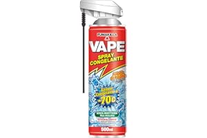 Vape, Spray Congelante, Insetticida ad Azione Congelante a -70 °C, Elimina Cimici, Ragni, Millepiedi, Scarafaggi Tedeschi e Pesciolini d'Argento, per Uso Domestico, Senza Principi Attivi, 500 ml