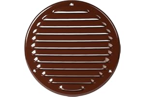 REPA MARKET Ø 16 cm, copertura per griglia di ventilazione marrone, prese d'aria rotonde, griglia di ventilazione, zanzariera integrata, ventilazione HVAC, marrone, 160 mm