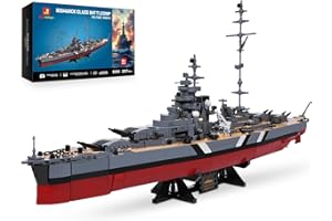 JMBricklayer Bismarck Navale 60015 Modello da Costruzione, 2537 Pezzi Nave WWII per Adulti, Modello MOC da Esposizione, Regalo per Appassionati 14+