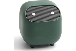 Yuzita Mini pattumiera con coperchio Scrivania Piccola pattumiera in plastica per toeletta da bagno, scrivania, ufficio o tavolino con 100 sacchetti della spazzatura