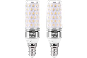 SanGlory żarówki LED, 2 sztuki, E14, 12 W, 1350 lm, 3000K - ciepła biel, kształt kukurydzy, nieściemnialne, zamiennik żarówki 100 W, do żyrandoli