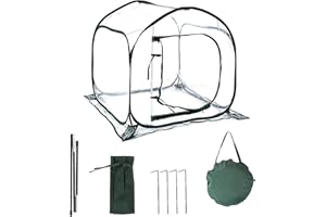 Hydrogarden Mini Serra Pop-up Grow House, Copertura per Serra da Cortile in PVC per Interni, Copertura per Piante da Giardinaggio Portatile Piccola, Riparo per Fiori da Giardino - 80 x 80 x 80 cm