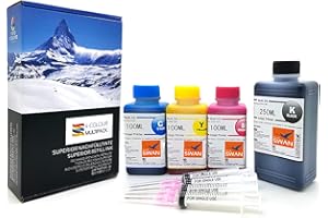 BLUE SWAN Nachfülltinte kompatibel mit HP 304 304XL Patronen – für HP DeskJet 2620 2630 2632 2633 3720 3730 3732 All-in-One Drucker Nachfüllset mit Spritzen & Handschuhen