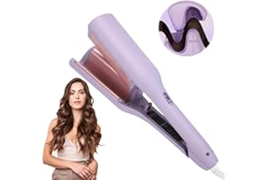 ZOYDP Piastra Onde Larghe, 32mm Piastra Onde per Capelli, Ferro per Capelli Onde con 4 Temperatura, Piastra Capelli Mossi, Riscaldamento Rapido Piastra Beach Waves per Capelli Lunghi e Corti