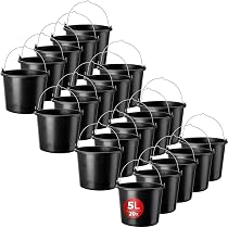 Seau de chantier - 20 l - Seau à eau - Seau à ortier - Seau à