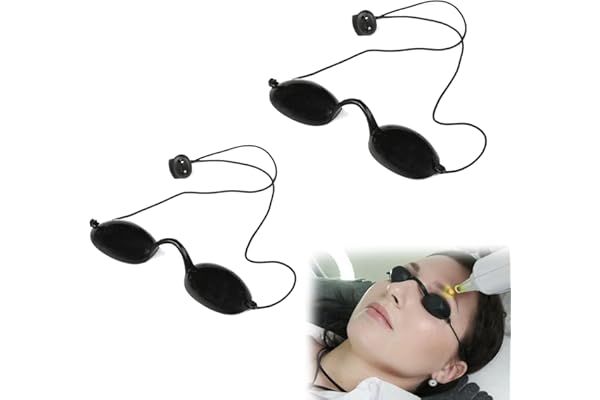 Lunettes Bronzage, Lunettes de Protection UV, Lunettes de Solarium, Silicone Souple Durable Confortable, Lunettes de Protections Noir Convient à la Clinique de Beauté ou à la Maison, 2 Pièces