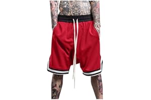 ORANDESIGNE Shorts de Basket Homme Séchage Rapide Shorts de Plage Respirant Outdoors Shorts de Sports Eté Bermuda Casual Pantalons de Survêtement