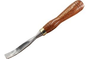 Faithfull Skålmejsel (böjd) 12,7 mm (1/2 tum) | Böjd skålmejsel, polerat stålblad, handtag i FSC®-certifierad valnöt, djupt s
