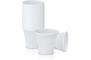 DETERMONDO 500 Bicchierini Caffè Plastica Monouso 80cc Tazzine Bianche Usa e Getta Resistenti Professionali per Espresso Corto Ristretto Ideali per Bar Distributori Automatici Ufficio Casa Feste