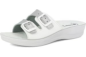 inblu Ciabatte Donna A Doppia Fascia Colorata con Fibbie Regolabili, Plantare Anatomico, dal 35 al 41, Sandali