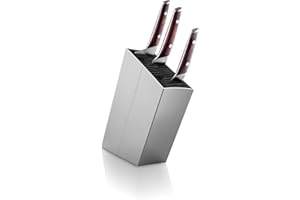 Eva Solo 515280 Porte-couteaux, avec insert flexible, incliné, hauteur env. 27 cm, gris