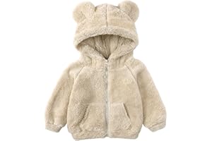 GAJAOUS Bébé garçons filles dessin animé polaire veste à capuche manteau avec oreilles chaud vêtements d'extérieur manteau Zip Up manteau