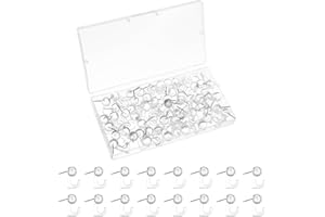 Lusofie 100 pz Spingere Pin Ganci Chiaro Pollice Puntine In Plastica Per Parete Spingere Puntine Con Ganci Per Bordo di Sughero Mappa Bacheca Calendario Appendiabiti Da Parete