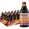 Supermalt Original Non-Alcoholic Vegan Malt Drink with B Vitamins, 330ml (Pack of 24 Bottles)