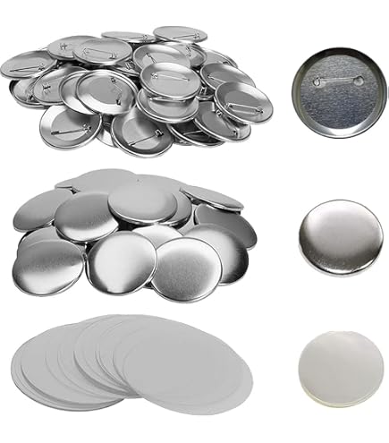 Lot De 200 Badges Ronds Vierges En Métal Pour La Fabrication De