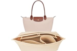 LUOJINYI Organizador de Bolsos de Mujer, Organizador Bolsos Armario, Puede Almacenar Teléfonos Móviles, Botellas de Agua, Pintalabios, etc.(Beige, M)