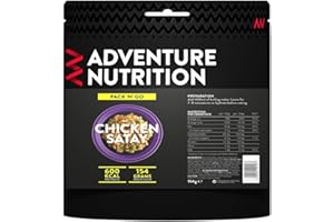 Adventure Nutrition Pack N Go 600 Kcal Freeze Dried Food Mild Chicken Satay - Camping, Ready Meals, Survival Kits, Emergency Food, Hiking