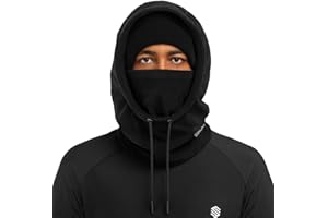 SIROKO Pasamontañas para la Nieve esquí y Nieve Hail Black Negro