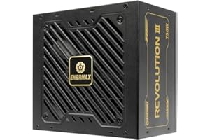 ‎ENERMAX ENERMAX Revolution III 750 Watt |vollmodulares ATX 3.1-Netzteil | PCIe 5.1 |80 Plus Gold |flüsterleiser 120mm FDB-Lüfter | 105°C jap. Kondensatoren | ERV750G-AHG-MAC