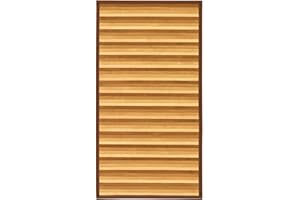 Pierre Tappeti Passatoia stuoia cucina bagno in BAMBOO 100% naturale e sostenibile BEIGE effetto degradè. Tappeto Facile da pulire, antiscivolo e resistente cm.55x240