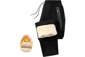 Tansozer Pantaloni Tuta Uomo Cotone Invernali Fleece Joggers in Pile