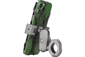 FANAUE CC-05 Motorcycle Handlebar Clip with DA-60 Double Socket Arm and CPC-08 Smartphone Holder,Suitable for Motorcycles, Bicycles, ATV/UTV, Scooters and Other Scenes