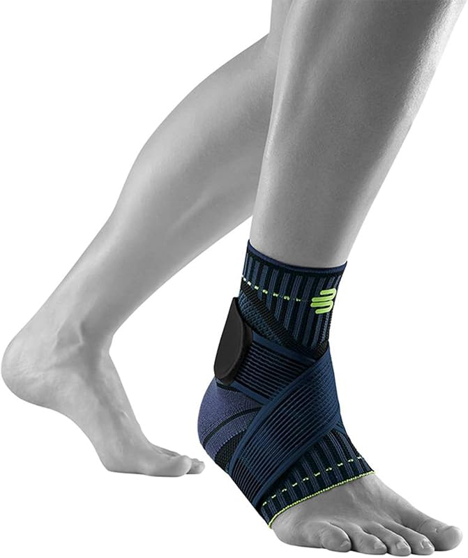 Bauerfeind Sports Ankle Support - Breathable Compression - Figure 8 Taping Strap - Air Knit Fabric for Breathability - Designed for Secure Fit and Maximum Freedom of Movement (Black, Medium/Left)