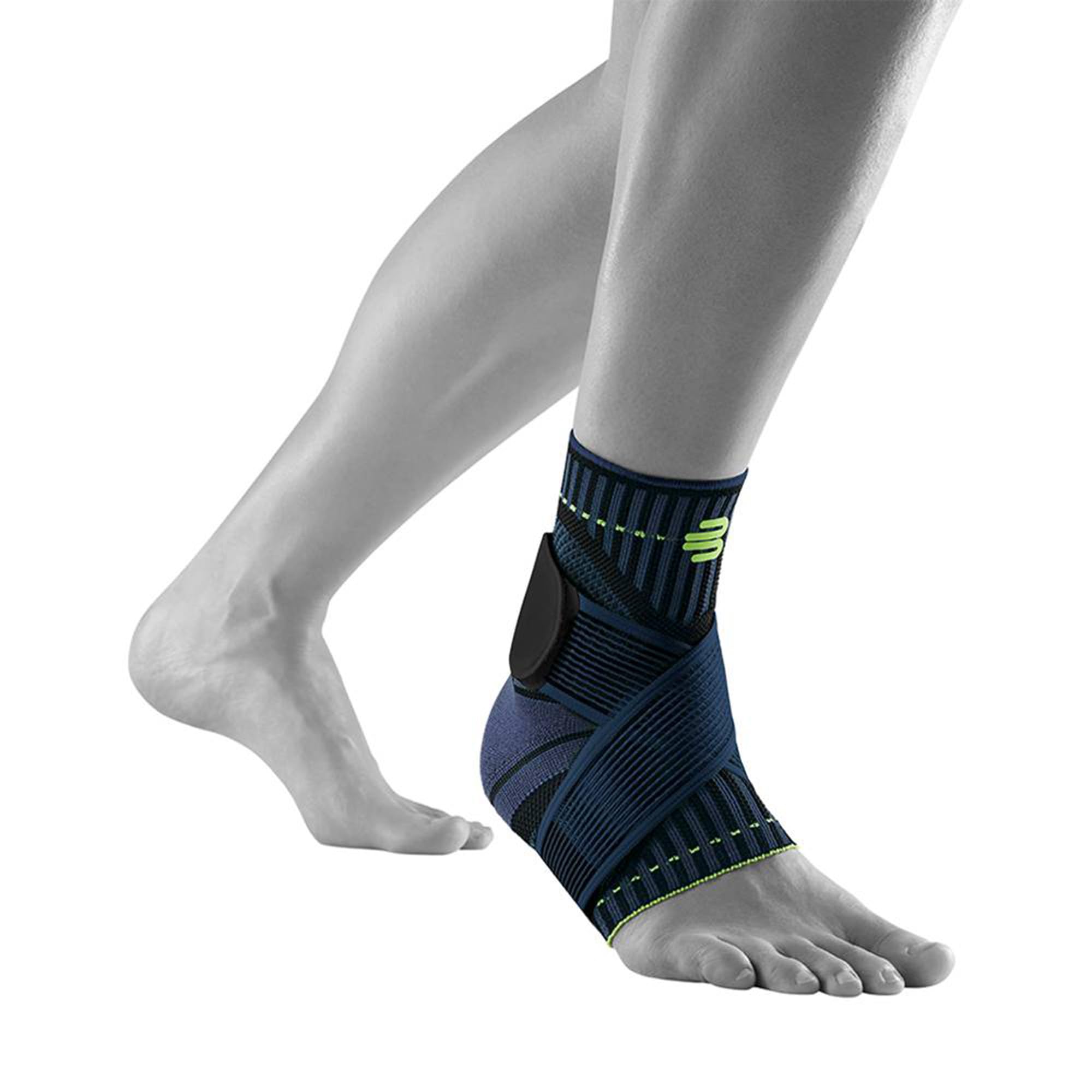Bauerfeind Sports Ankle Support - Breathable Compression - Figure 8 Taping Strap - Air Knit Fabric for Breathability - Designed for Secure Fit and Maximum Freedom of Movement (Black, Medium/Left)